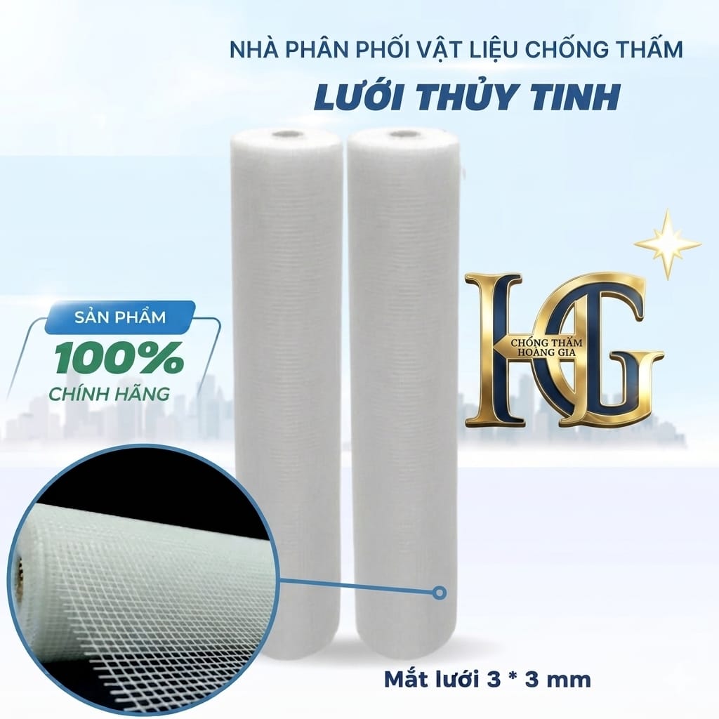 Lưới thủy tinh chống thấm 3x3mm là gì Lưới thủy tinh chống thấm 3x3mm là gì