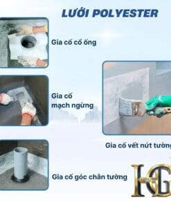 Ứng dụng thực tế của lưới polyester chống thấm 15cm